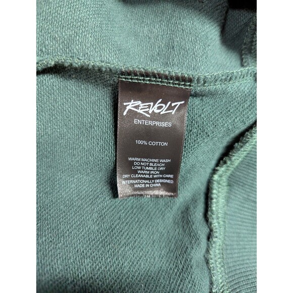 Mr Beast YT Creator Lightning Hoodie Green Cotton Pullover Sweater Men's L - Picture 6 of 9